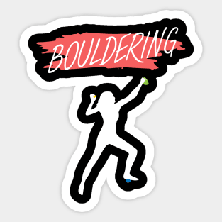 Bouldering women Sticker